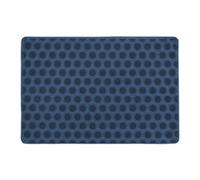 Relaxdays Zerbino in Gomma, Esterni e Interni, 60x40 cm, Antiscivolo, Tondi con Dentini in Rilievo, Ingresso, Blu, 1 pz