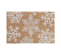 Relaxdays Zerbino Ingresso Esterno, Design Neve Natalizio, Fibra di Cocco, 60 x 40 cm, Tappetino per Porte, Antiscivolo, 40x60 cm