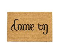 Relaxdays Zerbino Ingresso Casa, 40x60 cm, Tappetino Come in/Go Away, Fibra di Cocco, Indoor & Outdoor, Naturale, PVC, 40 x 60 cm