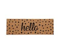 Relaxdays Zerbino Hello 75x25 cm con motivo a pois