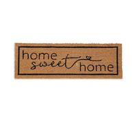 Relaxdays Zerbino Ingresso Casa, 75 x 25 cm, con Scritta, Tappeto per Interni e Esterni, in Fibra di Cocco, Marrone Nero