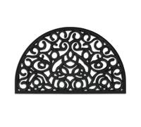 Zerbino semicircolare in gomma 75x45 cm Tappetino per ingresso 2,3 kg 1,5 cm