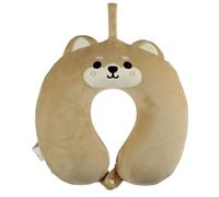 Puckator Cuscino da Viaggio in Memory Foam e Peluche Relaxeazzz - Shiba Inu - Animali Dolci