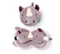 Relaxeazzz Puckator Cuscino da Viaggio con Maschera Rinoceronte