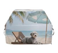 Relaxed Dog Beach BBQ Grill Cover 165 pollici impermeabile resistente allo sbiadimento e ai raggi UV copertura fumatore con coulisse regolabile per polvere vento