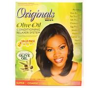 Relaxer - Crema lisciante Africa's Best Organics, olio d'oliva, 2 kit completi Relaxer SUPER / COARSE