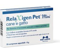| Relaxigen Pet Mini Cane E Gatto, 20 Compresse Appetibili, per Favorire Il Bene