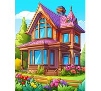 Relaxing Cottages and Flower Fields - A 500-Page Journey.: Enjoy mindful coloring through artful garden scenes.