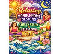 Relaxing Monochrome Designs for Stress Relief & Self-Love
