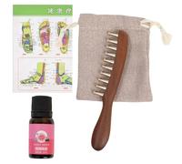 Relaxing Scalp Massage Comb, Head Gua Sha Tool, 7.4 Inches Meridian Point Brush with Tension Relief Feature, Authentic Abs Massager, Comb with Ergonomic Design, Scalp Brush for Home and Spa Use