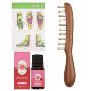 Relaxing Scalp Massage, Deep Head, 18,8 x 3,6 x 1,9 cm Comb with Pressure Relief, Smooth Resin Meridian Tool, Wellness Care Brush with Minimal Style, Stress Massaggio for Home Office