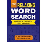 "Relaxing Word Search: Large Print for Stress Relief & Focus - One Puzzle Per Page + Solutions" (Focus on relaxing and stress relieving aspects) More ... Titles (Building on the Mindfulness Angle):