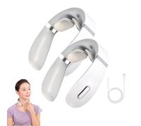 Relaxnecker Neck Massager, 2024 Portable Relaxnecker Neck and Back Massage, Relaxnecker Neck Massager with Heat, Neck Massager for Men Women, 5 Modes & 15 Gears (2Pcs White)
