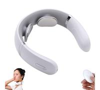 Relaxnecker Neck Massager, 2025 Portable Relaxnecker Neck and Back Massager, Shiatsu Neck and Shoulder Massager with Heat, Electronic Neck Massager, 5 Modes & 15 Gears, for Women Men (White)