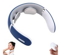 Relaxnecker Neck Massager, 2025 Portable Relaxnecker Neck and Back Massager, Shiatsu Neck and Shoulder Massager with Heat, Electronic Neck Massager, 5 Modes & 15 Gears, for Women Men (Blue)