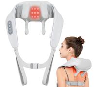 Relaxora Massaggiatore Cervicale,Massaggiatore Schiena e Collo con Funzione Riscaldante,3 Modalità di Massaggio con Intensità Variabile,Ricarica USB,Regali per la Famiglia