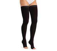 Relaxsan Antitrombo M1370A (1 Paio - Nero, M) calze autoreggenti punta aperta per degenza antiembolismo K2 compressione graduata 25-32 mmHg