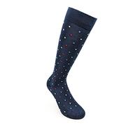 Relaxsan FANCY 810-D (Blue pois, Tg.L) Gambaletti compressione graduata 15-21 mmHg Cotone Antiodore - Fantasia unisex uomo donna