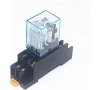 Relay 1Set MY2P HH52P MY2NJ Coil General Dpdt Mini interruttore di relè elettromagnetico con base socket LED AC 110V 220V DC12V 24V(AC12V)