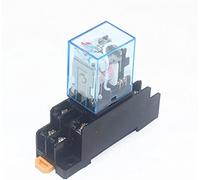 Relay 1Set MY2P HH52P MY2NJ Coil General Dpdt Mini interruttore di relè elettromagnetico con base socket LED AC 110V 220V DC12V 24V(AC110V)