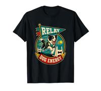 Relay Dog Energy Flyball Cane Staffetta Squadra Maglietta