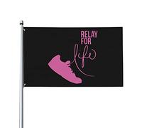 Relay For Life Run Bandiere Flag Resistente Alle Intemperie Bandiera Per Balcone Interno Casa 3X5Ft