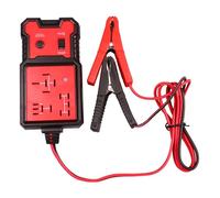 Relay Tester, Car Battery Testers, Portable Compact Size Automotive Load Checker, Handheld Diagnostic Equipment, Alternator Device for Vehicle, Cars, Maintenance Repair, Color Black Red