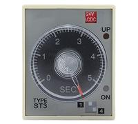 Relay Time Relay Relay di Tempo Regolabile, Rilay Relay Timer Timer Timer Controller del Timer Accessorio di Ritardo con Manopola a Rotazione e Pannello Clear (DC24V)