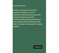 Relazione valutazione sommaria prospetto di reparto ec. per la costruzione della strada proposta dal Comune di Caprese che dalla Provinciale della ... S. Stefano traversando il Comune suddetto