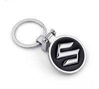 RELDEM Portachiavi Auto in Pelle per Suzuki Jimny SX4 Swift Vitara, Design Elegante con possibilità di Incisione Personalizzata,Taglia Unica-B