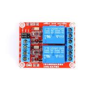 Relè 1 2 4 6 8 5 V 12 V con supporto optoaccoppiatore, trigger di livello alto e basso, 1 pezzo(24V 2 Channel Red)