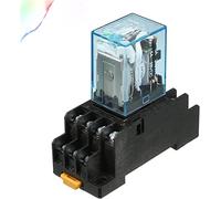 Relè 1 pz MY4NJ HH54PL AC 380V Bobina 3A elettromagnetico 14 Pin 4PDT 4 NO NC + Base
