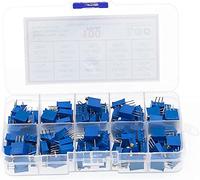 Relè 100Pcs 3296W Kit potenziometro trimmer multigiro Resistore variabile ad alta precisione con kit scatola Accessori specializzati