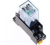 Relè 1Pc HH62P Elettronico Mini Elettromagnetico 10A 8PIN Bobina DPDT DC12V, 24V AC110V 220V con Base PTF08A(AC220V)
