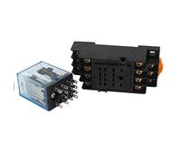 Relè 1Pc MY4NJ DC12V 24V AC110V 220V Elettronico Micro Mini Elettromagnetico 5A 14PIN Bobina 4DPDT con PYF14A Presa di Base(DC 24)