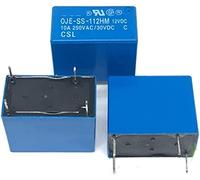 Relè 2 0pcs di potere OJE-SS-105HM 112HM 124HM 4PIN 10A Un insieme normalmente aperto(OJE-SS-124HM)