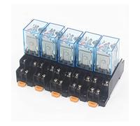 Relè 5 set MY2P HH52P MY2NJ Bobina del Generale DPDT Mini Interruttore Elettromagnetico con Base Presa LED AC 110 V 220 DC 12 24(AC12V)