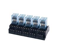 Relè 5 set MY4NJ Bobina DC12V DC24V AC110V AC220V HH54P 5A Elettromagnetico In Miniatura for Uso Generale con Presa di Base PYF14A(AC110V)