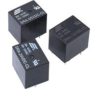Relè 5pcs 5V 12V 24V 20ADC di potere SRA-05VDC-CL SRA-12VDC-CL SRA-24VDC-CL 5 Spillo PCB Digitare il relè automobilistico nero(12V)