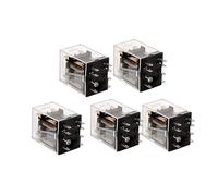 Relè 5Pcs Intermedio Mini Interruttore Elettromagnetico con Bobina LED Generale DPDT 8/11/14 Pin AC 110V 220V DC 12V 24V(My2nj Hh52p,DC12V)