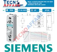 Relè a stato solido 90A 48-460 V 1Polo DC 24V Siemens 3RF2190-1AA04