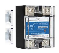 Relè a stato solido CG SSR-100DD Ingresso da CC a CC da 3-32VDC all'uscita 5-240VDC 100A Copertura in plastica monofase..