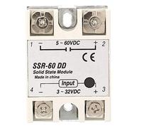 Relè a stato solido DC-DC SSR-60DD 60A 3-32V DC a 5-110V Modulo Relè a Stato Solido DC Controllo motore AC SSR