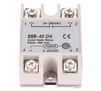 Relè a Stato Solido Monofase CC a CA SSr 40DA 40A Ingresso 3 a 32 V CC Uscita 24 a 380 V CA per Ambienti Corrosivi, Umidi, Polverosi e Altri Ambienti Difficili