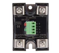 Relè a Stato Solido SSR 10A 24-480VAC Controllo DC 3-32V Doppio Canale 58x44x28mm