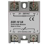 Relè a stato solido SSR-10VA SSR-25VA SSR-40VA Regolatore di tensione Uscita CA 24-380V + Potenziometro Regolatore di temperatura(With Potentiometer,SSR-100VA)