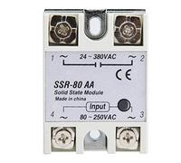 Relè a stato solido, SSR-80AA Monofase Relè a stato solido Modulo di commutazione Controllo del macchinario Tensione di carico 80-250 V AC