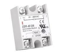 Relè allo stato solido 10A 25A 40A monofase Modulo Ingresso 3-32V CC Uscita 24-380V CA SSR-10DA SSR-25DA SSR-40DA(AA (AC-AC),40A)