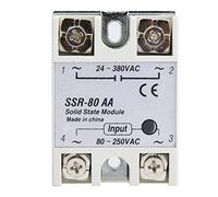 Relè allo stato solido, Keenso SSR-80AA Relè allo stato solido monofase SSR Controllo macchinari 80A 80-250VAC Relè stato modulo solido
