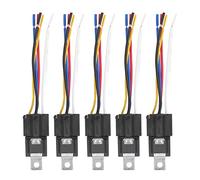 Relè Auto 12V 40A 5 Pin Kit Presa Interbloo per Auto Camion | Corpo in ABS e rame ricarica split veicolo presa interbloo compatta leggera installazione facile alta resa 12V